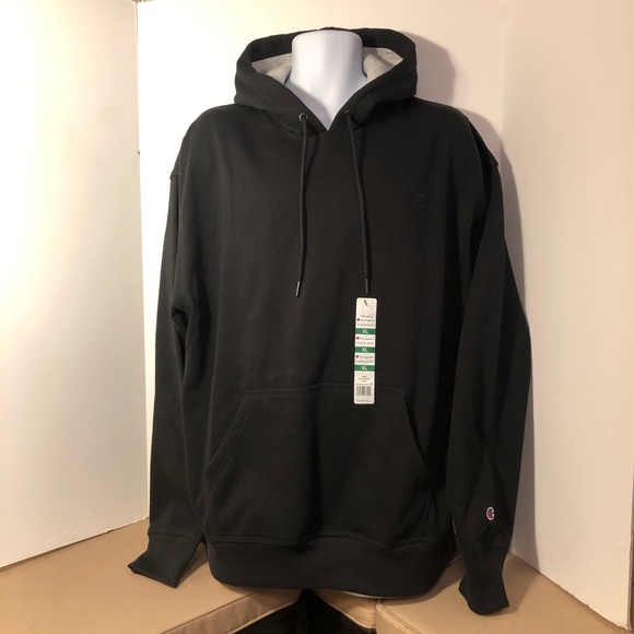 Champion Pullover Fleece Hoodie Black size X Large - Picture 11 of 11